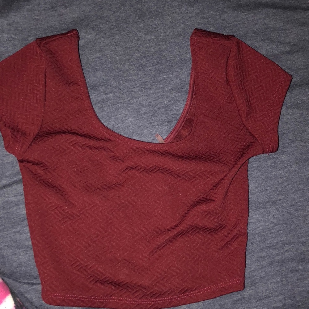 Burgundy crop top
